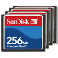 Four 256MB Compact Flash Cards for Super Pro Programmer