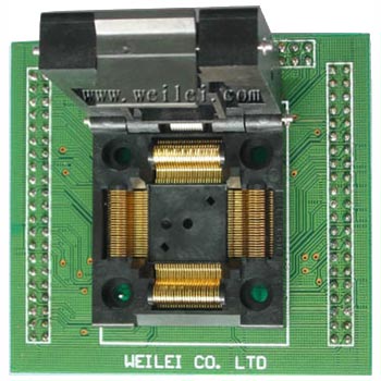 Kanda - Wellon PQFP80-M431 Socket Converter for Motorola MC9S12D microcontrollers