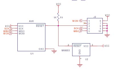 AVR ISP circuit schematic 10