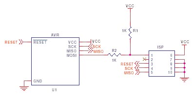 AVR ISP circuit schematic 4