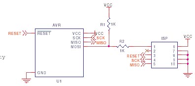 AVR ISP circuit schematic 5