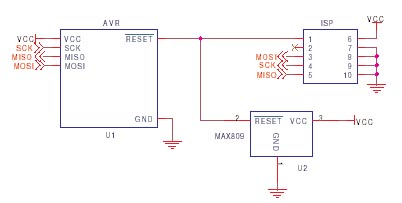 AVR ISP circuit schematic 8