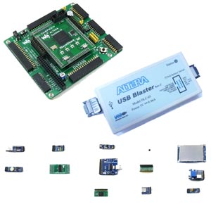 Kanda - Altera EP4C Cyclone 1V FPGA NIOS II evaluation development board and accessories