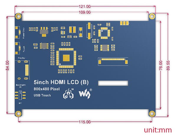 LCD dimensions