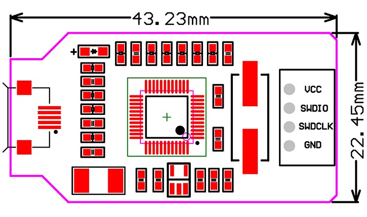 Arm Debugger size