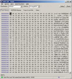 avrisp avr programmer screen