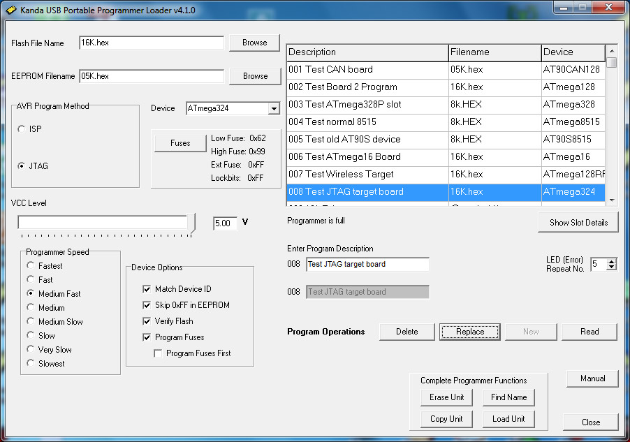 Portable AVR Programmer PC software