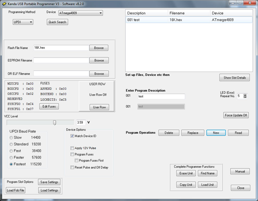 Portable AVR Programmer PC software