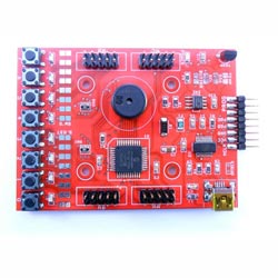 Kanda - Low cost PIC Board with LEDS, switches, buzzer, and PICKit 4 connector