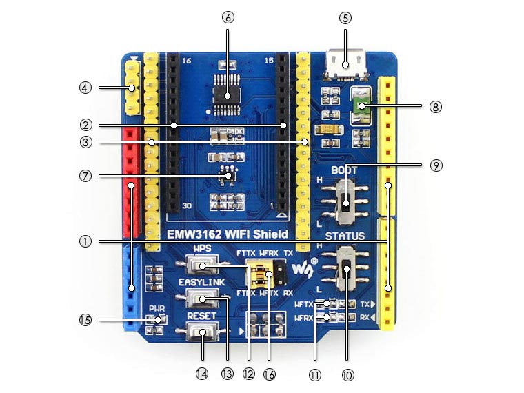 Arduino EMW3162 WiFi Shield picture