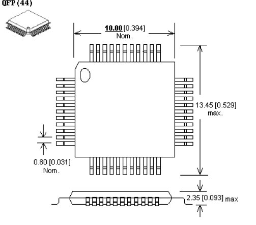 44-pin QFP socket