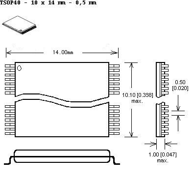 TSOP40 adapter layout