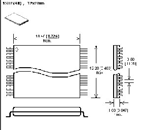 TSOP48 package diagram