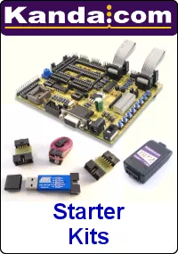 Starter kits including PIC Kit, AVR Board, STK200, STK300